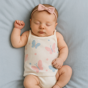 ABOUT SPACE New Born Baby Clothes - (Set of 8) New Born Baby Cotton Frocks with Nappies for Baby Girls - Multicolor Sleeveless Printed Jhabla Baby Wear, Infant Clothing Combo for 0 to 6 Months Babies